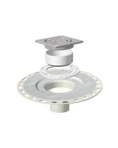KERDI-DRAIN KIT · 3" SS Flange & 6" Square Grate (Stainless Steel)