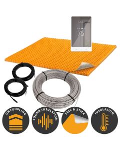 All in One Floor Heating Kit with 129 sq ft Cable