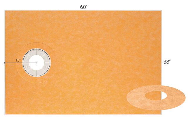 KERDI-SHOWER Tray 38″ x 60″ Off-Center Drain KERDI-SHOWER Tray 38″ x 60″ Off-Center Drain