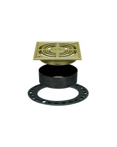 KERDI-DRAIN Grate Kit 4" Brushed Brass