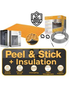 All in One Floor Heating Kit with 64 sq ft Cable