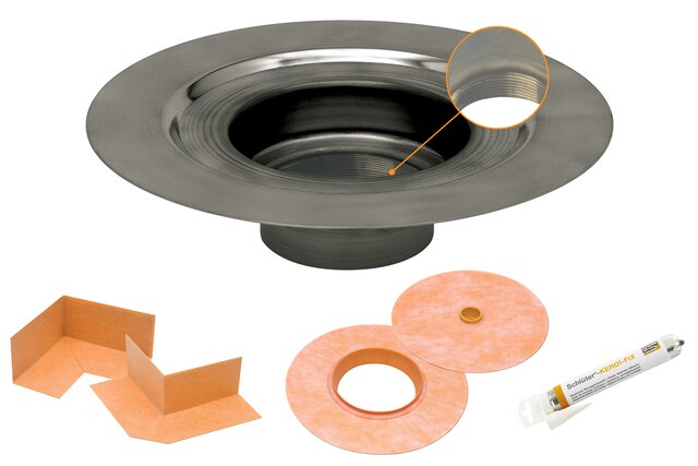 KERDI-DRAIN FLANGE KIT 2" STN STEEL THREADED KERDI-DRAIN FLANGE KIT 2" STN STEEL THREADED