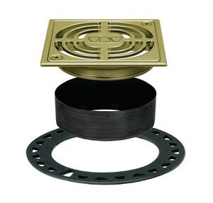 KERDI-DRAIN GRATE KIT CONTOUR 4" BRUSHED BRASS