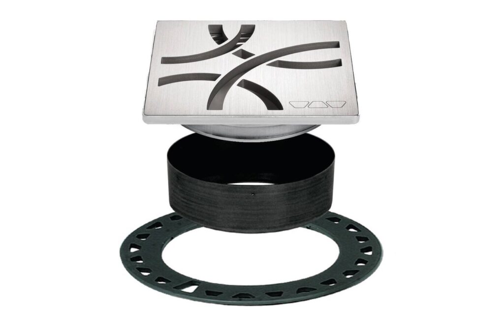 KERDI-DRAIN GRATE KIT 4" BRUSHED STN STEEL CURVE