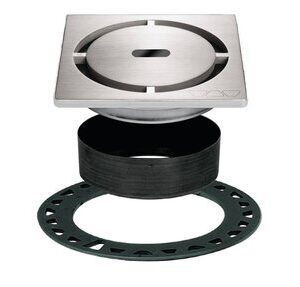 KERDI-DRAIN GRATE KIT 4" BRUSHED STN STEEL PURE