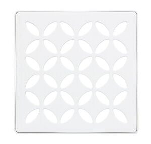 KERDI-DRAIN GRATE KIT 4" MATTE WHITE FLORAL