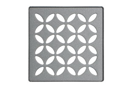 KERDI-DRAIN GRATE KIT 4" PEWTER FLORAL