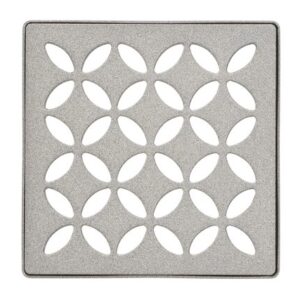 KERDI-DRAIN GRATE KIT 4" STONE GREY FLORAL