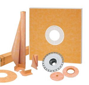 KERDI-SHOWER-KIT 48" X 48" PVC FLANGE 2"