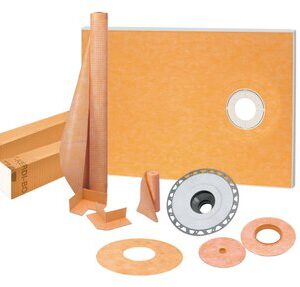 KERDI-SHOWER-KIT 38" X 60" OFFSET ABS FLANGE 2"