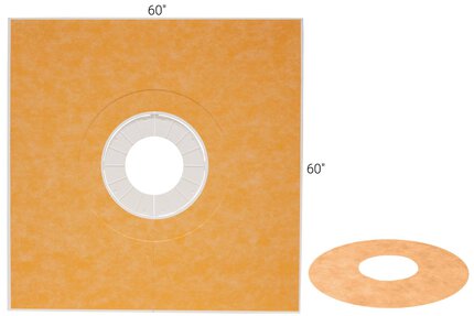 KERDI-SHOWER-TRAY 60" X 60" CEN KERDI-SHOWER-TRAY 60" X 60" CEN