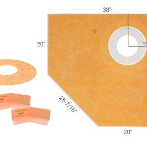 KERDI-SHOWER-TRAY-THIN 38" X 38" NEO ANGLE
