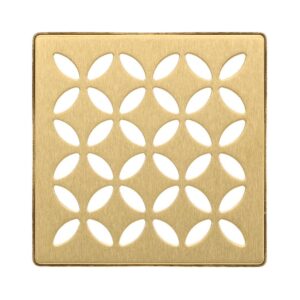 KERDI-DRAIN GRATE KIT 4" BR VINTAGE GOLD FLORAL
