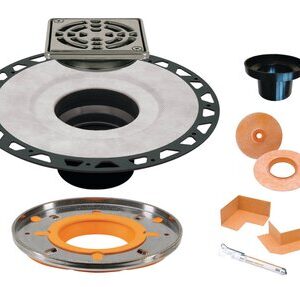 KERDI-DRAIN-A 5-1/2 ADAPT KIT 4" SS GRATE