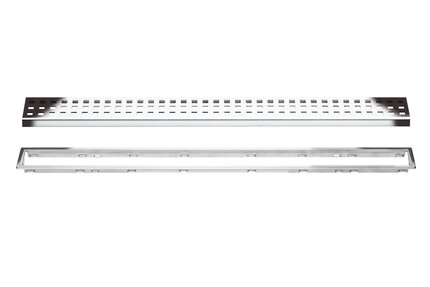 KERDI-LINE 3/4" FRAME 48" SQUARE GRATE CHROME