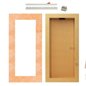 KERDI-BOARD-SNLT 12X28 NICHE WARM WHITE W/FRAME