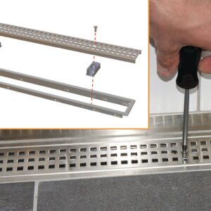 KERDI-LINE 3/4" FRAME W/LOCK 72" SQUARE GRATE