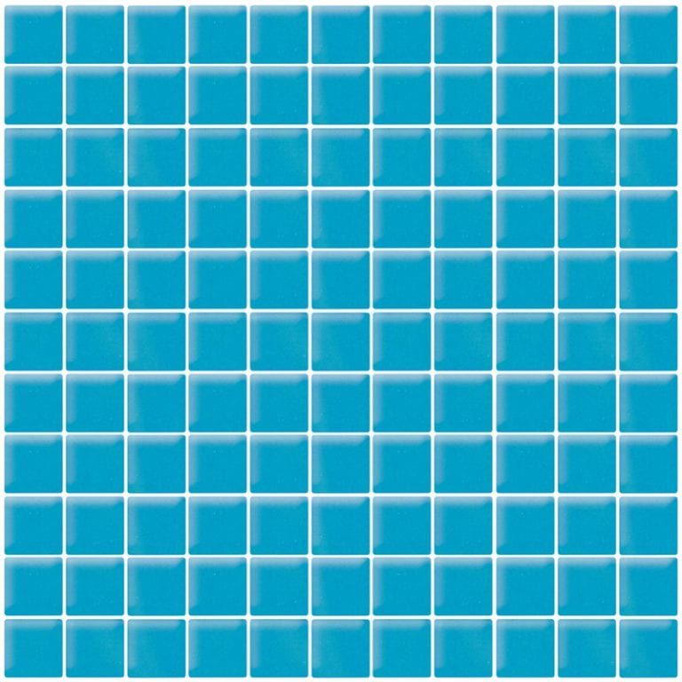 Turquoise Cloud Gloss - Mir Mosaic - A-042 1x1