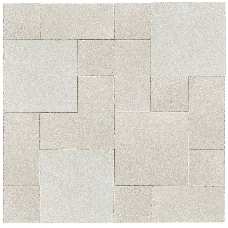 Antalya Cream Marble Roman Pattern Leathered Paver 3cm - Icontile - P11931