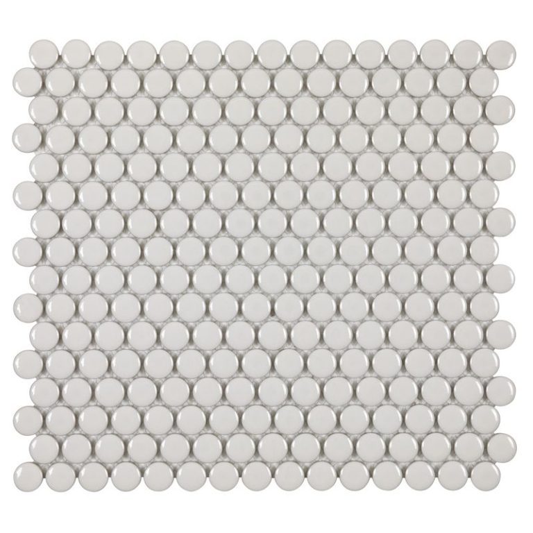 Pearl Glossy 3/4 Inch Penny Round Porc Mos - Anthology Tile - ANTHPOPRPG