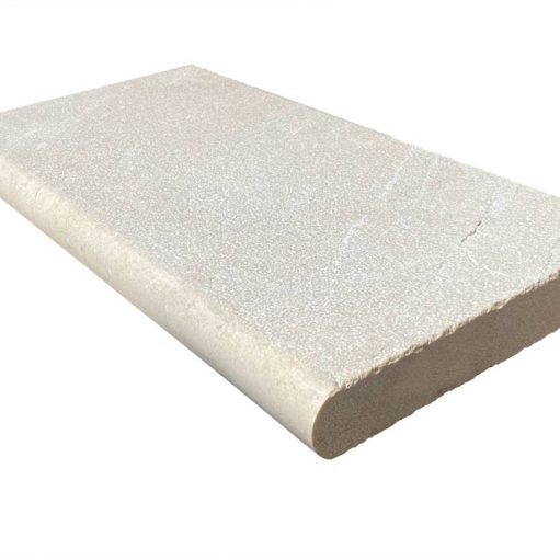 Antalya Cream Marble Leathered Bullnose Single Sided  Pool Coping 12X24 - Icontile - PC51191224