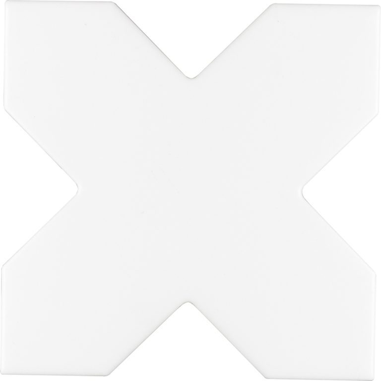 Moorish White Cross - Mir Mosaic - MOR-WHT-CR
