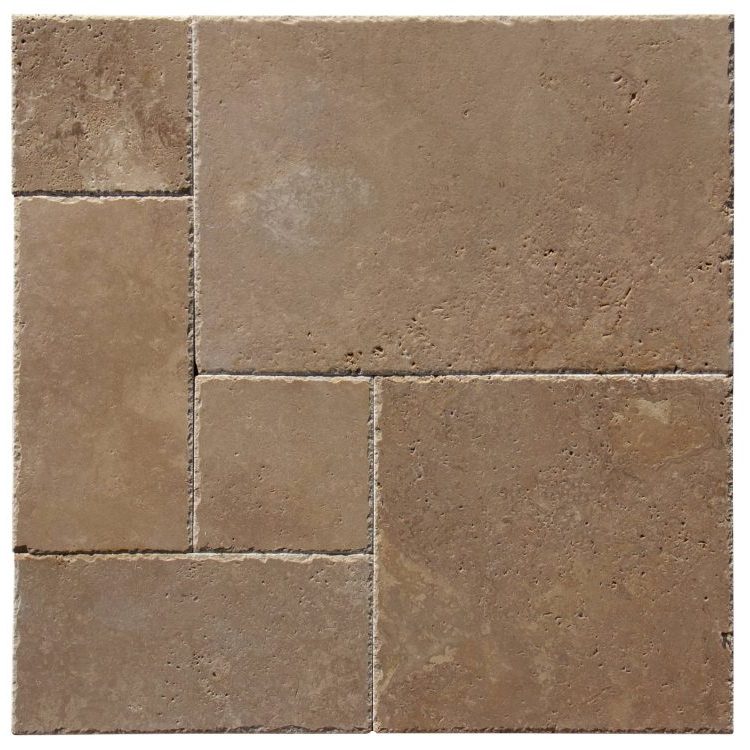 Noce Toros French Pattern Unfilled Brushed And Chiseled Tile - Icontile - 2330046