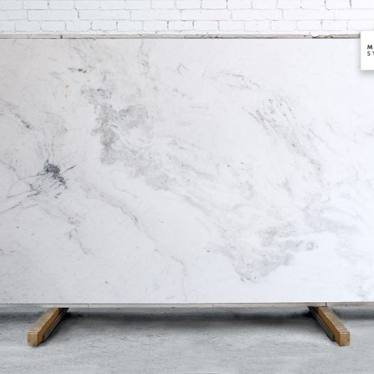 Marble Systems - Glorious White Polished Marble Slab Random 1 1/4 - SL91142