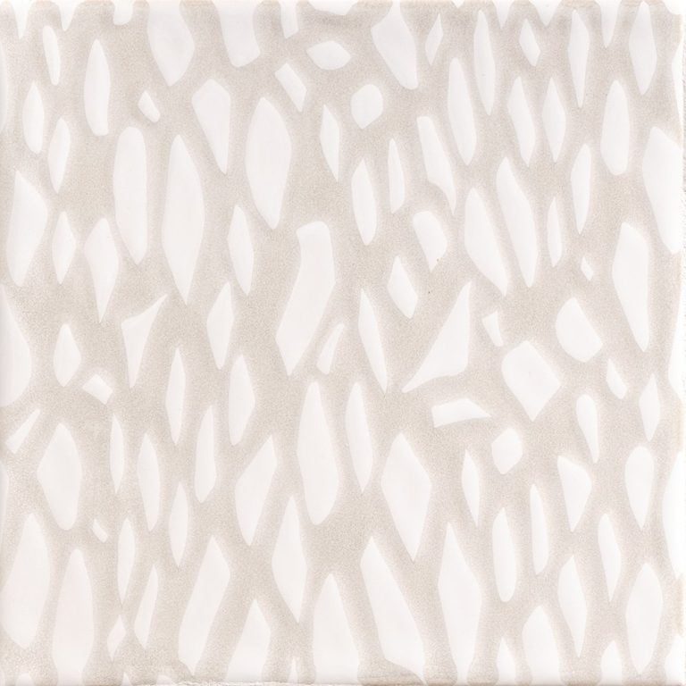 Marble Systems - Neutral Weave Glossy Fishnet Galore Ceramic Tile 6x6 - TL80435