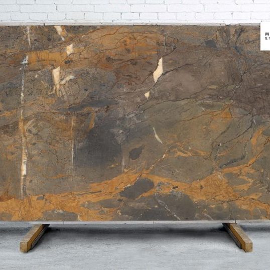 Marble Systems - Fossil Brown B Lappato Lucido Porcelain Slab 64x128 - YEM00928