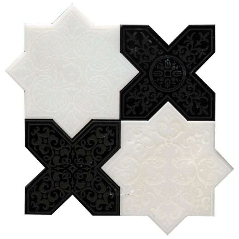Pantheon White+Black  - Mir Mosaic - PNT (white+black)