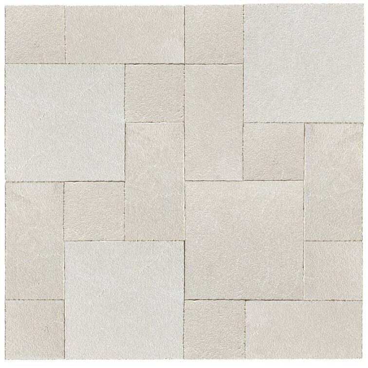 Antalya Cream Marble Roman Pattern Leathered Paver 3cm - Icontile - P11931