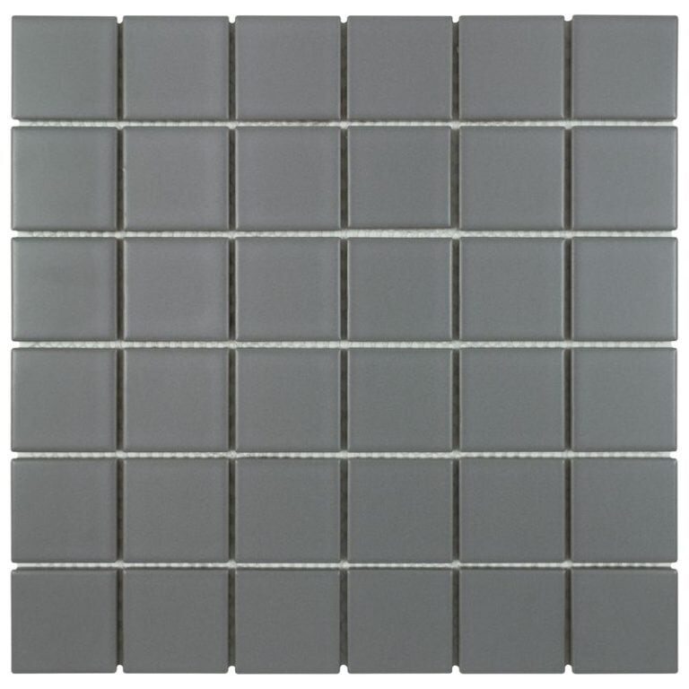 Grey Matte 2×2 Square Porc Mos - Anthology Tile - ANTHPOSG