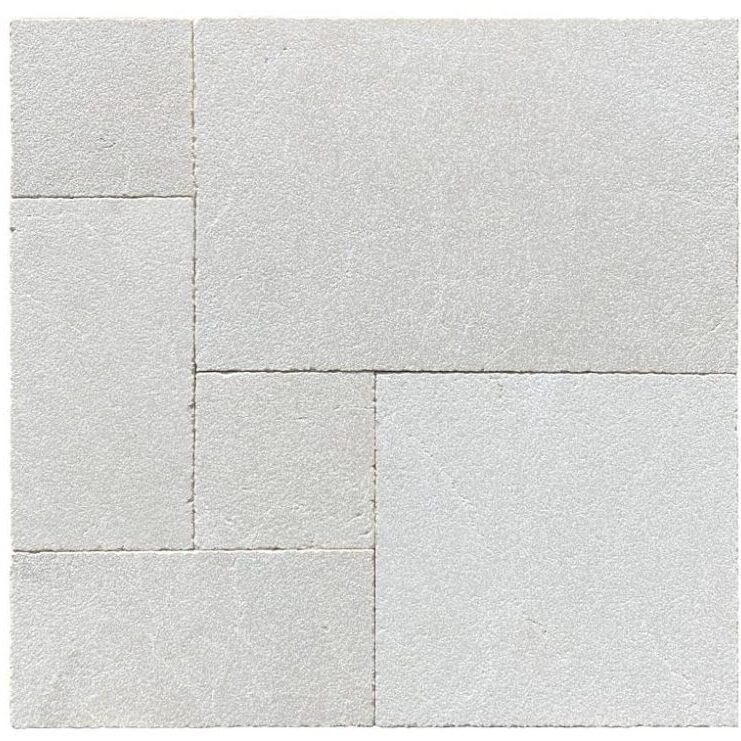Antalya Cream Marble French Pattern Leathered Paver 3cm - Icontile - P11930