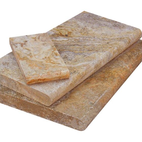 Autumn Leaves Travertine Pool Coping  2"(5cm) - 16x24 Icontile - PC525162499