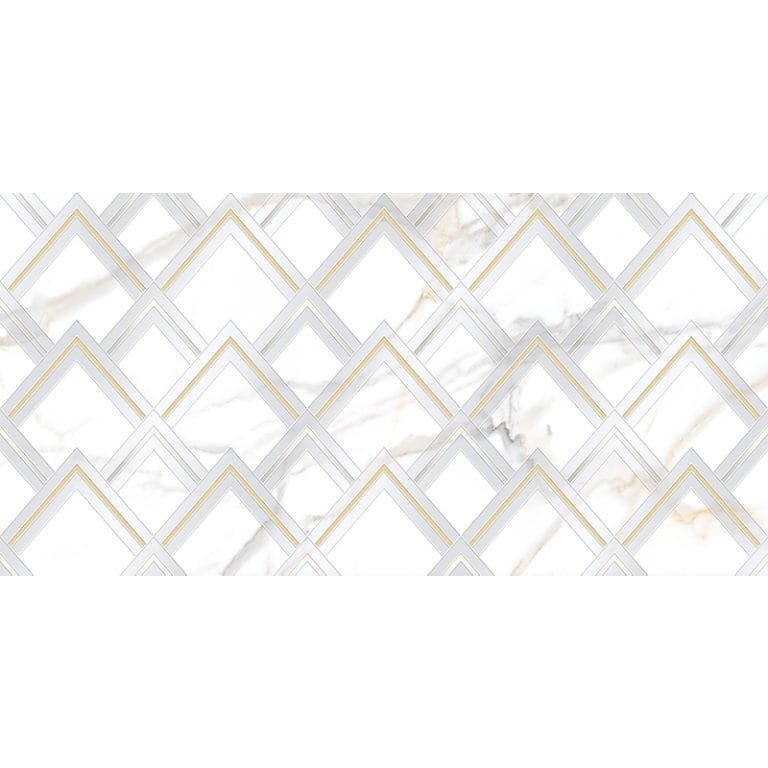 Cosmopolitan Chevron Deco 24X48 - Mir Mosaic - COS-CHV-2448