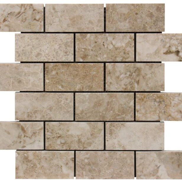 Cappuccino Marble 2×4 Mosaic - Icontile - M0124135