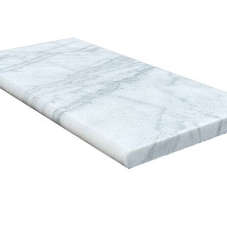 Carrara Equinox Marble Leathered Bullnose Single Sided  Pool Coping - Icontile - PC5291624