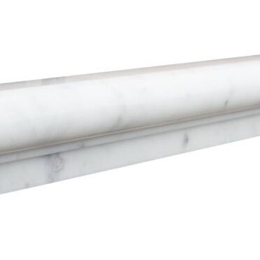 Carrara White Marble Single-Step Chair Rail - Icontile - L30SCHAIR135