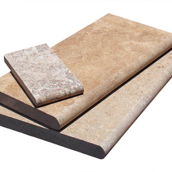 Chocolate Brown (Walnut) Travertine Pool Coping 5CM 16X24 - Icontile - PC522162499