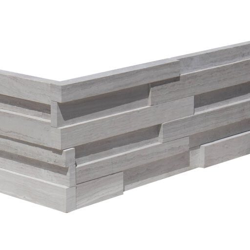 Haisa Limestone 6X18 3D Honed Ledger Panel Corner #LPC066183D - Icontile - LPC066183D