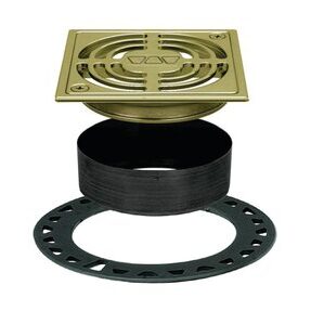 KERDI-DRAIN GRATE KIT CONTOUR 4" BRUSHED BRASS