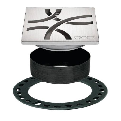 KERDI-DRAIN GRATE KIT 4" BRUSHED STN STEEL CURVE