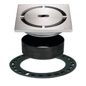 KERDI-DRAIN GRATE KIT 4" BRUSHED STN STEEL PURE