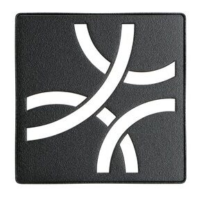 KERDI-DRAIN GRATE KIT 4" MATTE BLACK CURVE