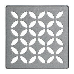 KERDI-DRAIN GRATE KIT 4" PEWTER FLORAL