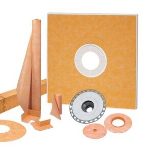 KERDI-SHOWER-KIT 48" X 48" PVC FLANGE 2"