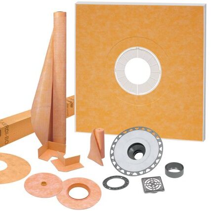 KERDI-SHOWER-KIT 48" X 48" PVC STN STEEL
