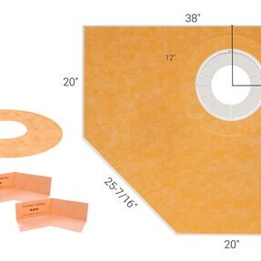 KERDI-SHOWER-TRAY-THIN 38" X 38" NEO ANGLE