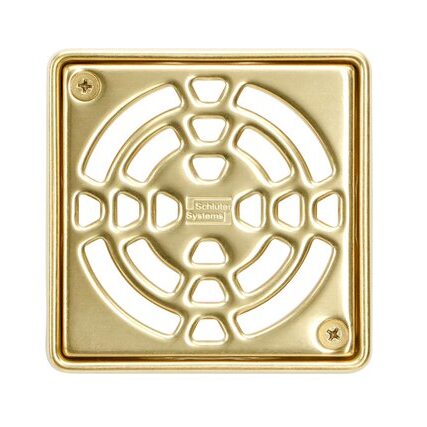 KERDI-DRAIN GRATE KIT CLASSIC 4" CLASSIC GOLD